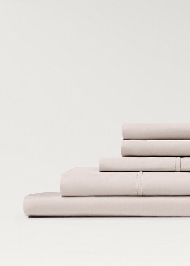 mango Sábana bajera algodón percal 300 hilos cama 90 cm