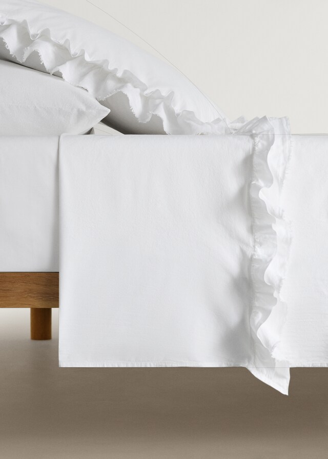 mango Sábana encimera algodón acabado desflecado cama 180/200 cm Descuentos del mes