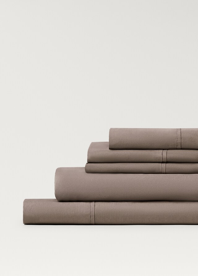 mango Sábana encimera algodón percal 300 hilos cama 150/160 cm