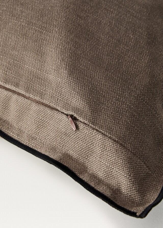 mango Funda cojín algodón lino overlock con pestaña 50x50 cm Grandes ahorros