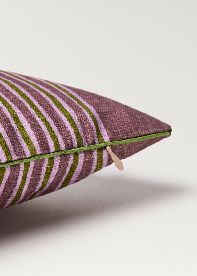 mango Funda cojín ribete a contraste raya multicolor 30x50 cm Devoluciones gratuitas