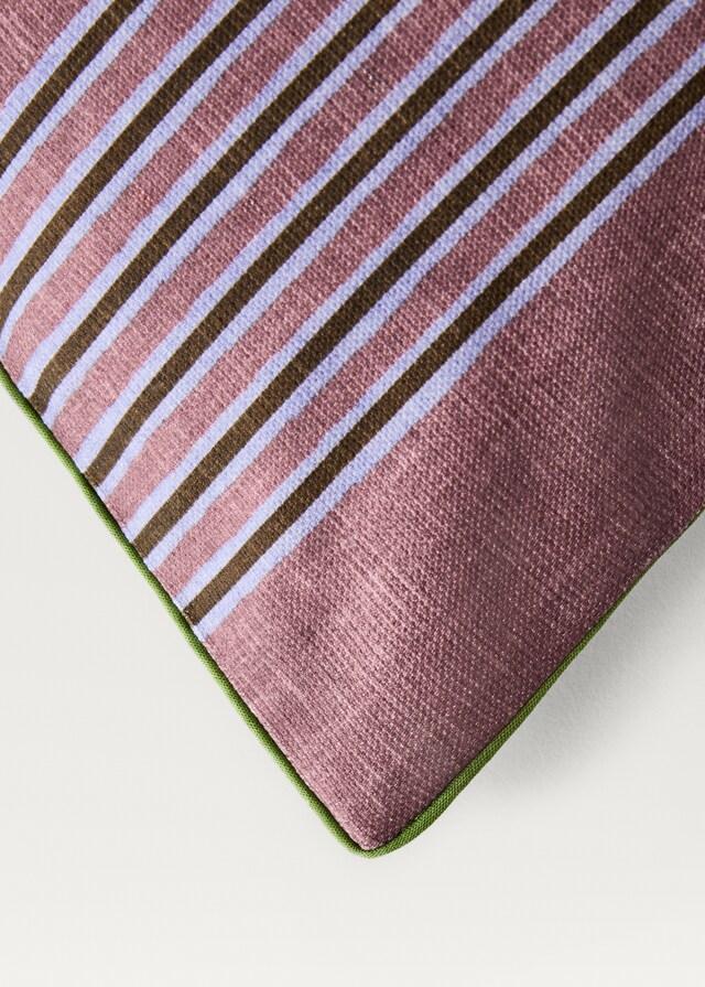 mango Funda cojín ribete a contraste raya multicolor 30x50 cm Devoluciones gratuitas