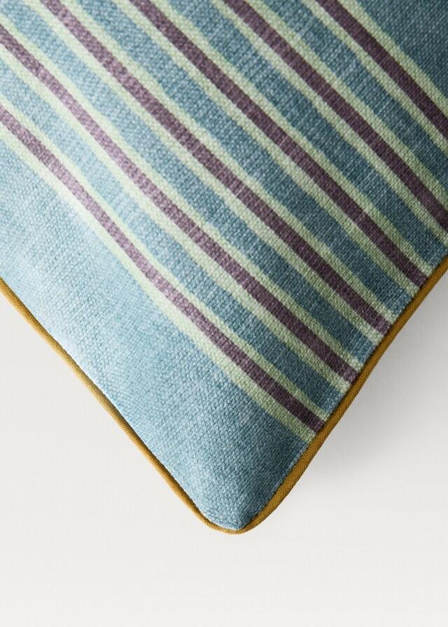 mango Funda cojín ribete a contraste raya multicolor 40x60 cm 2025