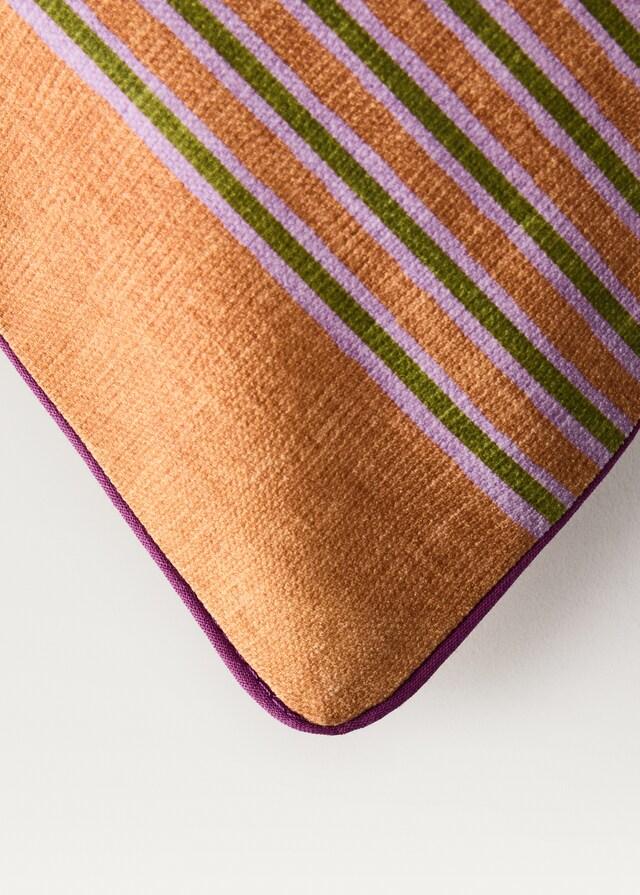 mango Funda cojín ribete a contraste raya multicolor 30x50 cm Outlet