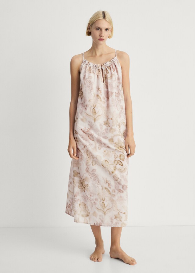 mango Camisón algodón estampado floral COMPRAR AHORA