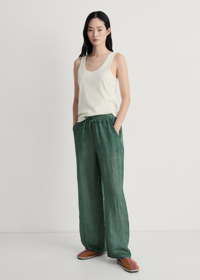 mango Pantalón ramio diseño overdyed ÚLTIMAS EDICIONES