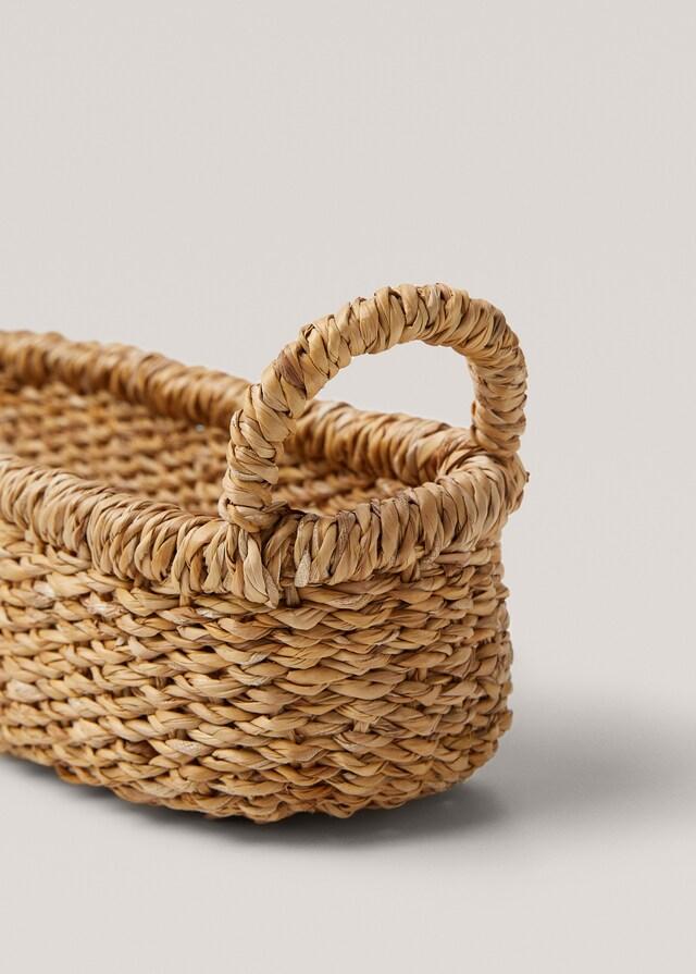 mango Cesta rectangular asas Tienda de fábrica