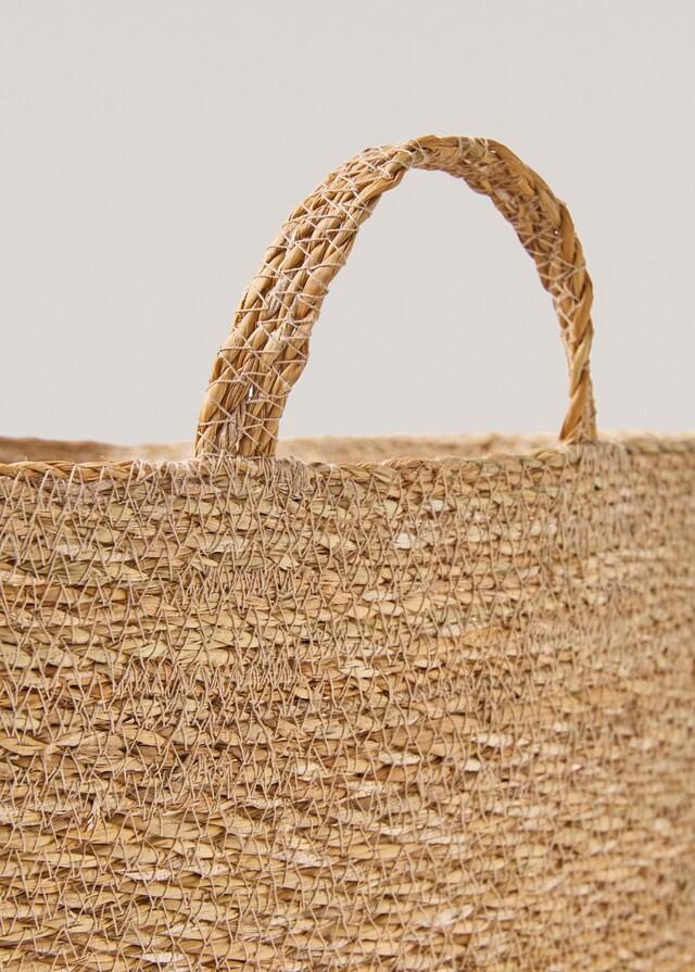 mango Cesta seagrass asas pequeña Precios de Black Friday