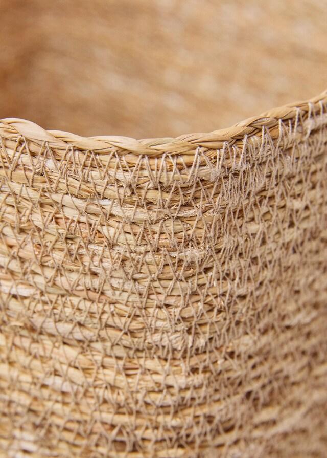 mango Cesta seagrass asas pequeña Precios de Black Friday
