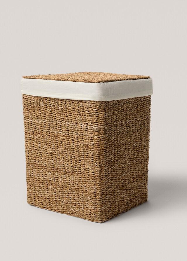 mango Cesta ropa seagrass grande En oferta