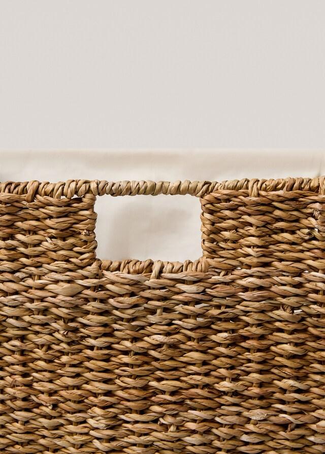 mango Cesta ropa seagrass grande En oferta