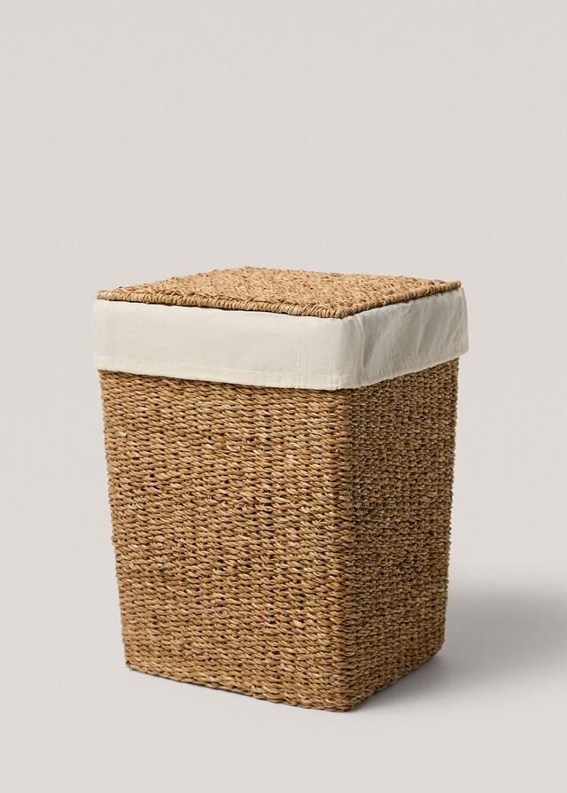 mango Cesta de ropa totora 33x30x45 Libre de impuestos