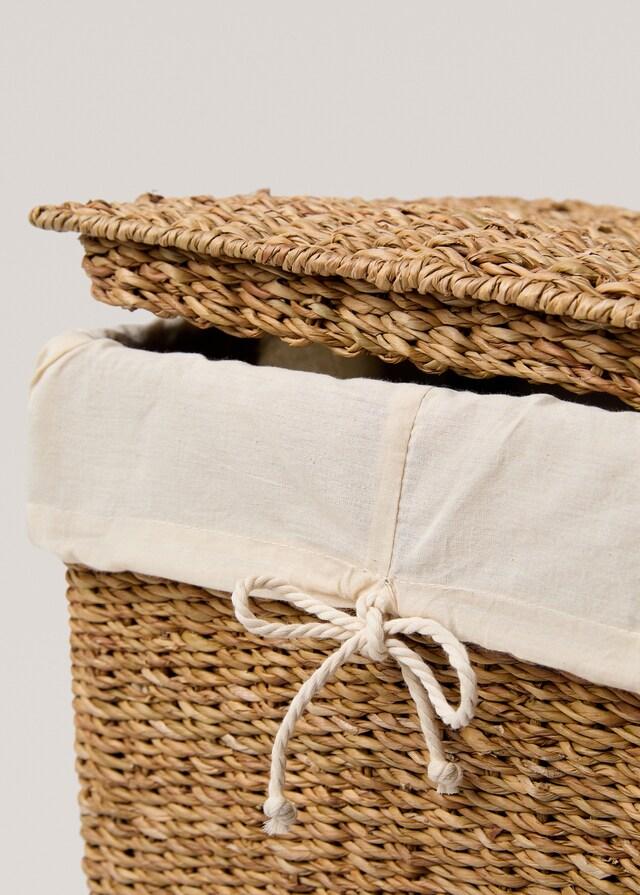 mango Cesta de ropa totora 33x30x45 Libre de impuestos