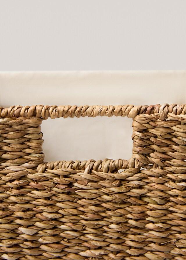 mango Cesta de ropa totora 33x30x45 Libre de impuestos