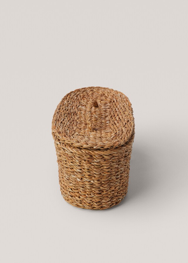 mango Cesta ovalada fibras naturales 16x29cm Descuentos del mes