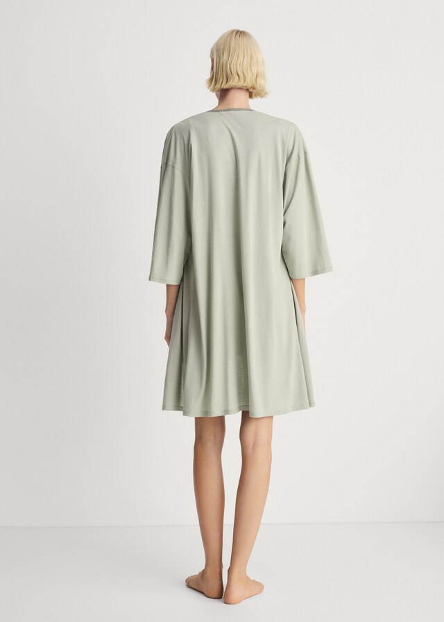 mango Bata algodón puntilla contratono Oferta exclusiva