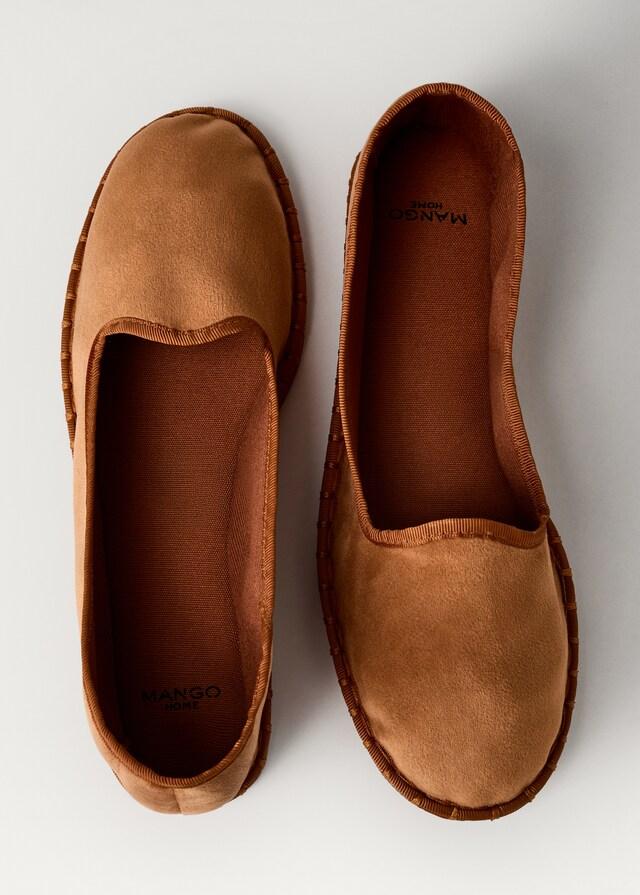 mango Zapatilla velour Outlet