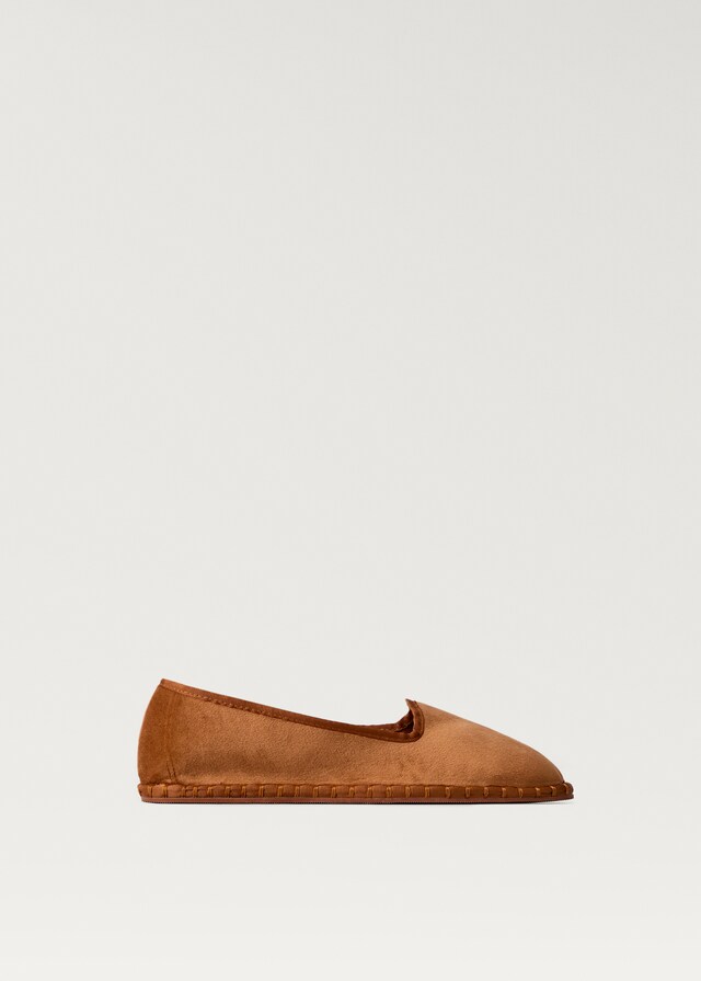 mango Zapatilla velour Outlet