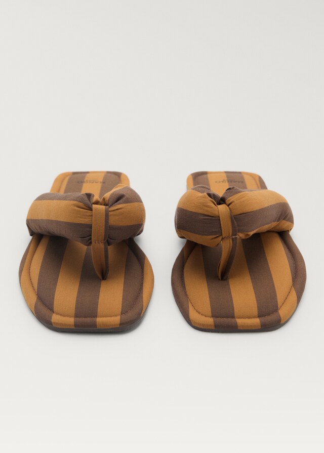 mango Zapatilla abierta raya tejida Venta caliente