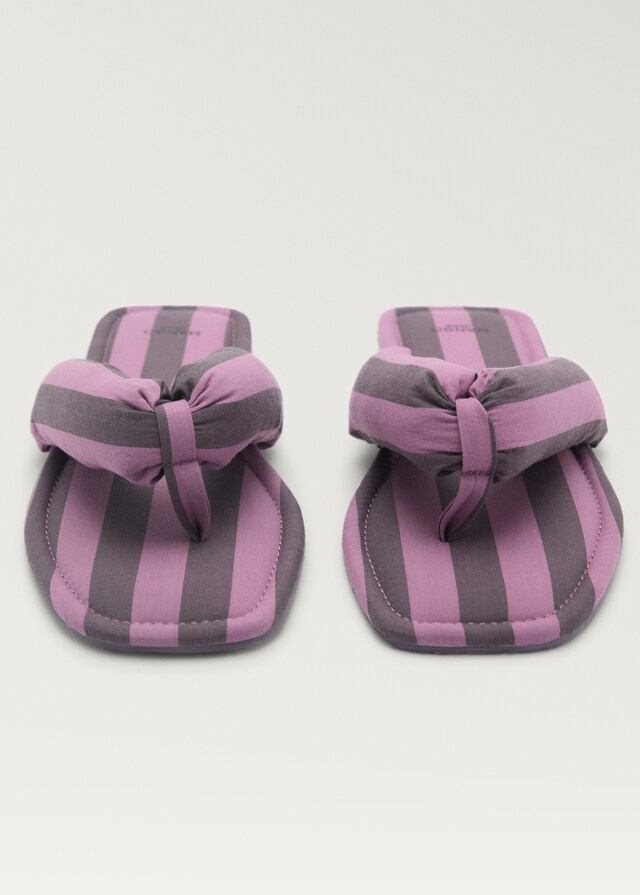 mango Zapatilla abierta raya tejida En oferta