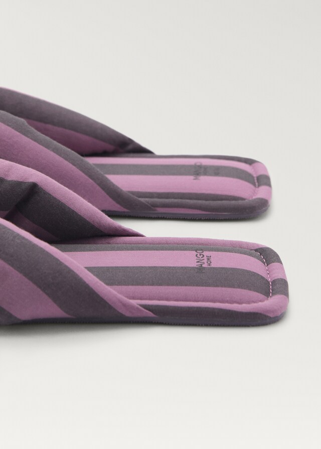 mango Zapatilla abierta raya tejida En oferta