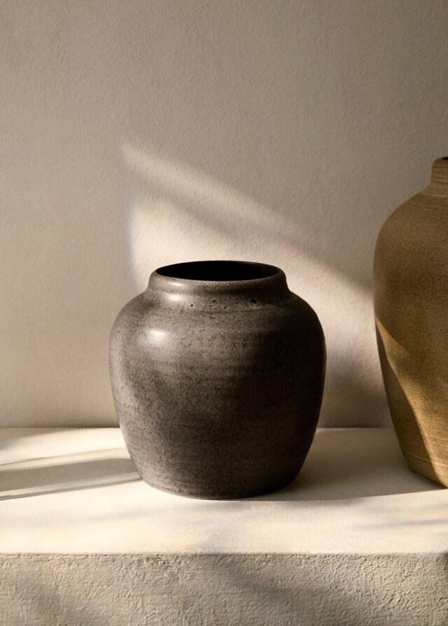mango Jarrón loza 18x17 5 cm