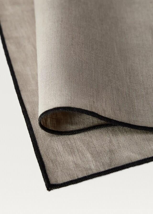 mango Mantel individual lino detalle ribete Precio de fábrica