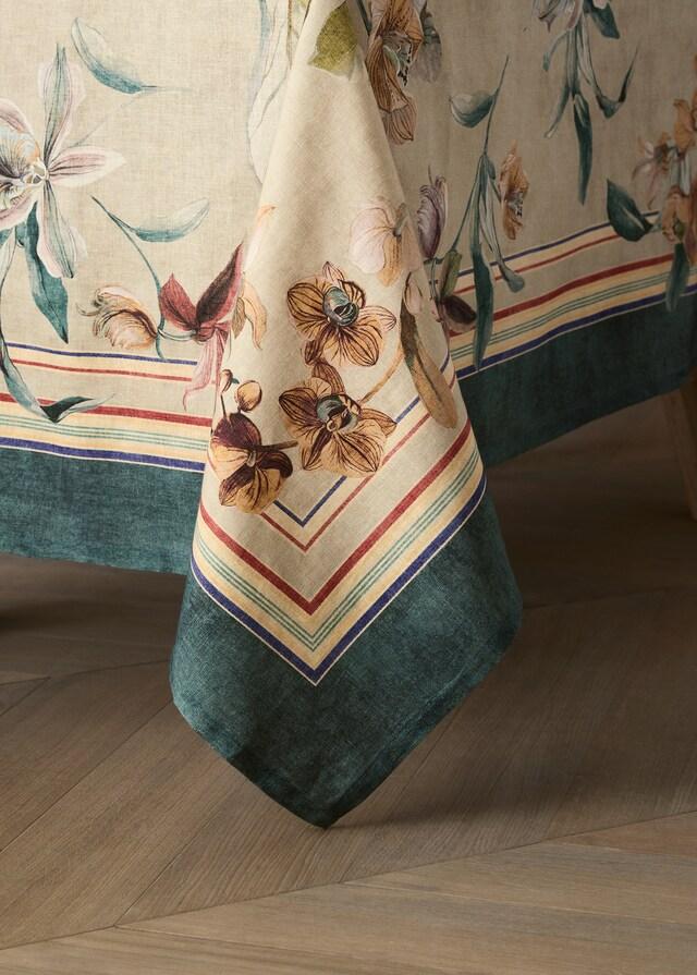 mango Mantel algodón estampado floral de 6 a 8 comensales Solo hoy