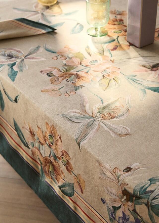 mango Mantel algodón estampado floral de 6 a 8 comensales Solo hoy