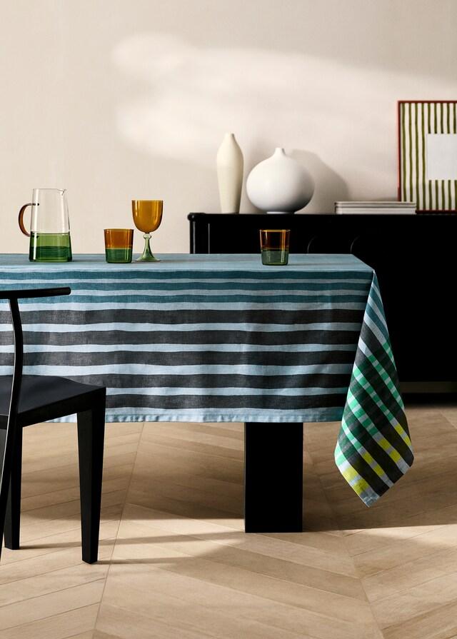 mango Mantel algodón estampado multicolor 6 a 8 comensales