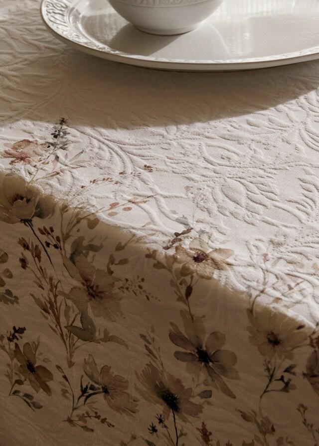 mango Mantel jacquard estampado mini flores 6 a 8 comensales Grandes descuentos