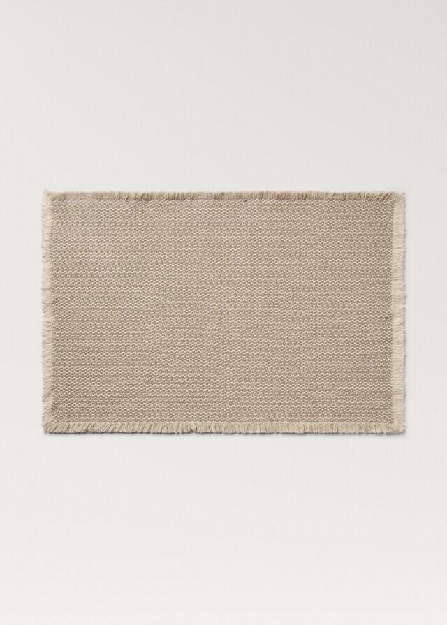 mango Alfombra baño algodón lino flecos Ofertas de temporada
