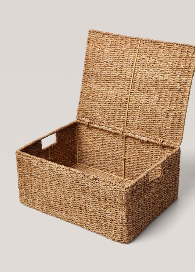 mango Cesta seagrass almacenaje mediana Precio ultrabajo