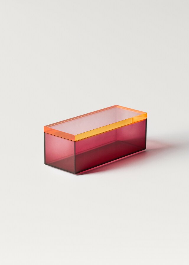 mango Caja acrílico bicolor 20x8x7 5 cm Rebajas baratas