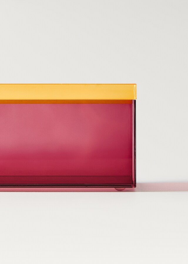 mango Caja acrílico bicolor 20x8x7 5 cm Rebajas baratas