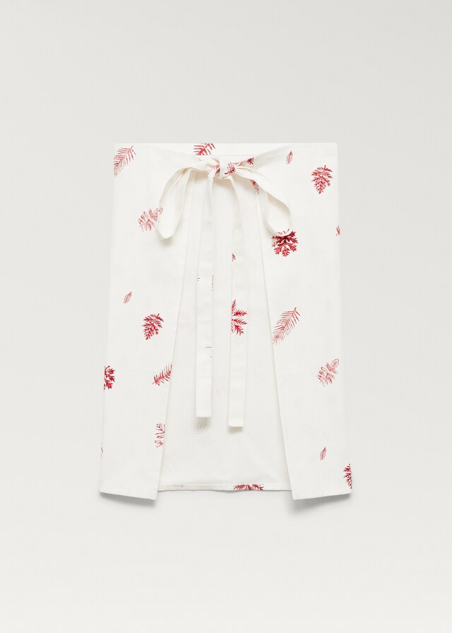 mango Delantal estampado hojas Descuento