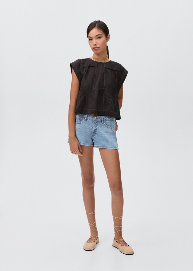 mango Short vaquero tachuelas Rebajas top