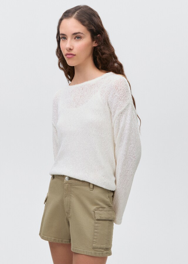 mango Short cargo algodón