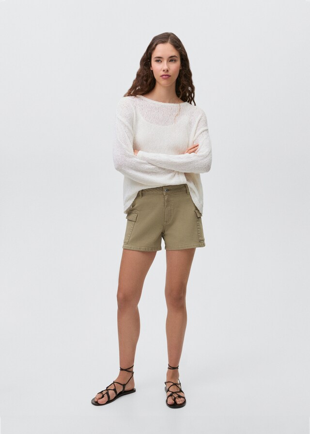 mango Short cargo algodón Envío gratis