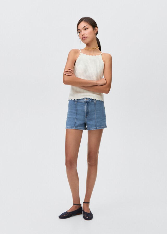 mango Short vaquero recto Oferta especial