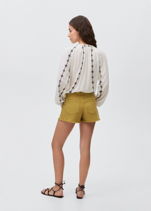 mango Shorts vaqueros bajo deshilachado Envío gratis
