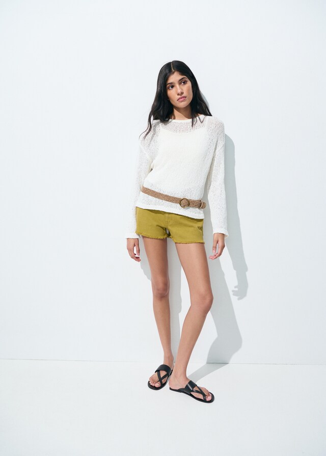 mango Shorts vaqueros bajo deshilachado Envío gratis