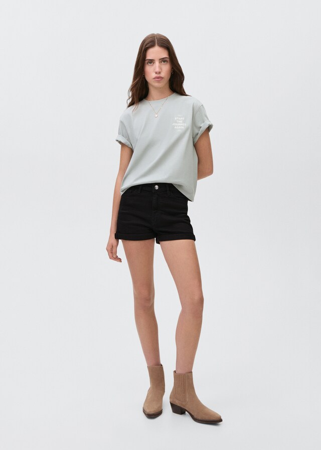 mango Short vaquero recto ÚLTIMAS EDICIONES