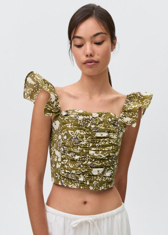 mango Top drapeado