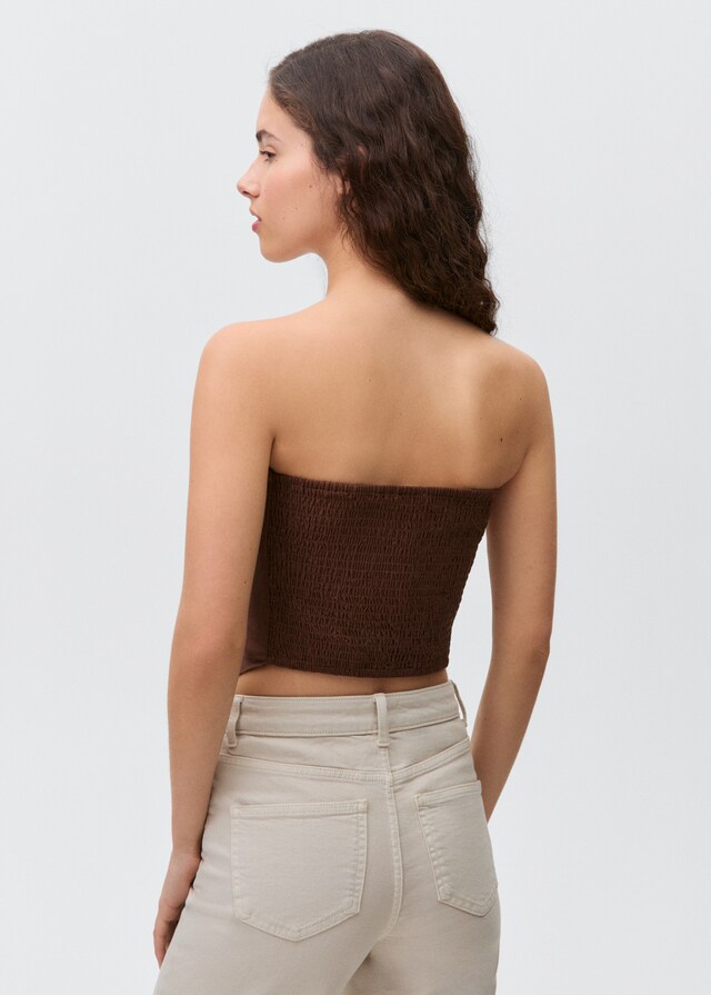 mango Top algodón bajo pico Precios de Black Friday