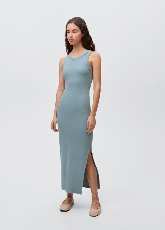 mango Vestido abertura espalda En oferta