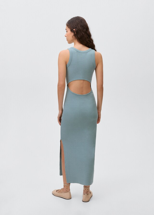 mango Vestido abertura espalda En oferta