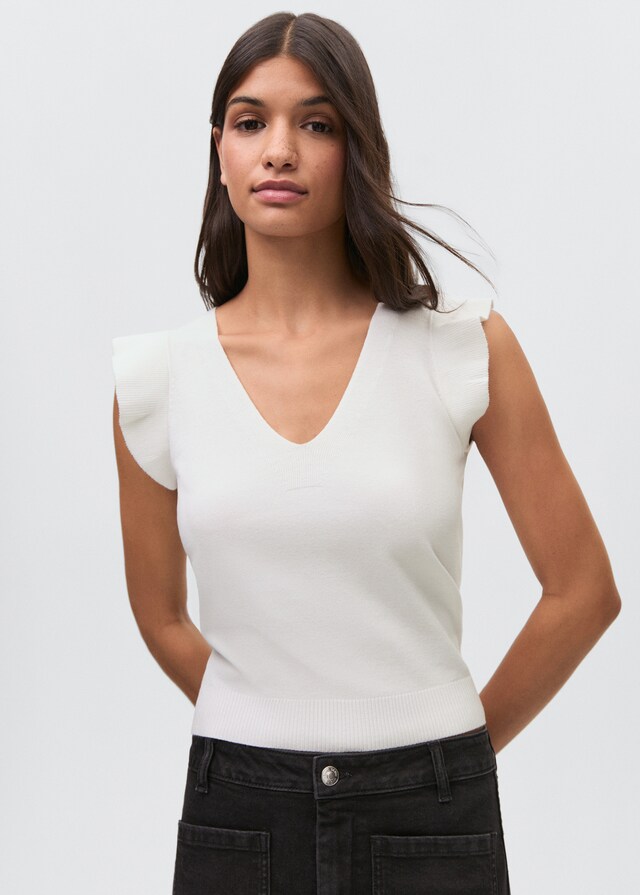 mango Top cuello pico