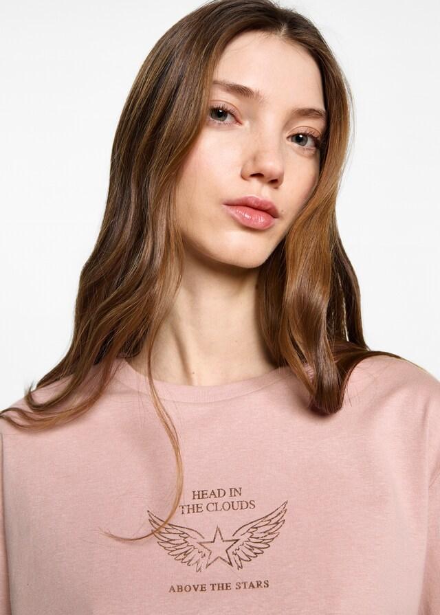 mango Camiseta algodón estampada Rebajas de fin de temporada