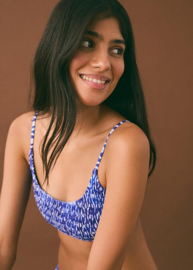 mango Bikini estampado fruncido Outlet online